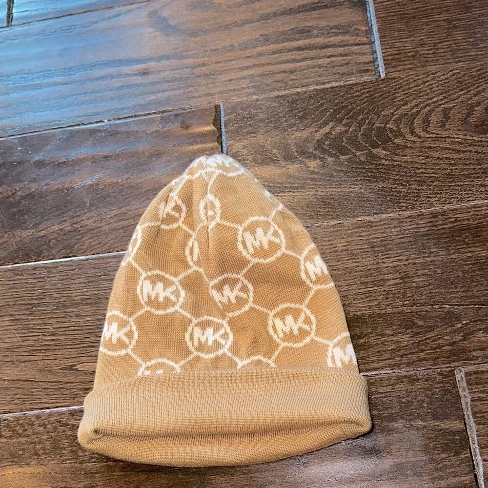 Michael Kors Tan Logo Beanie